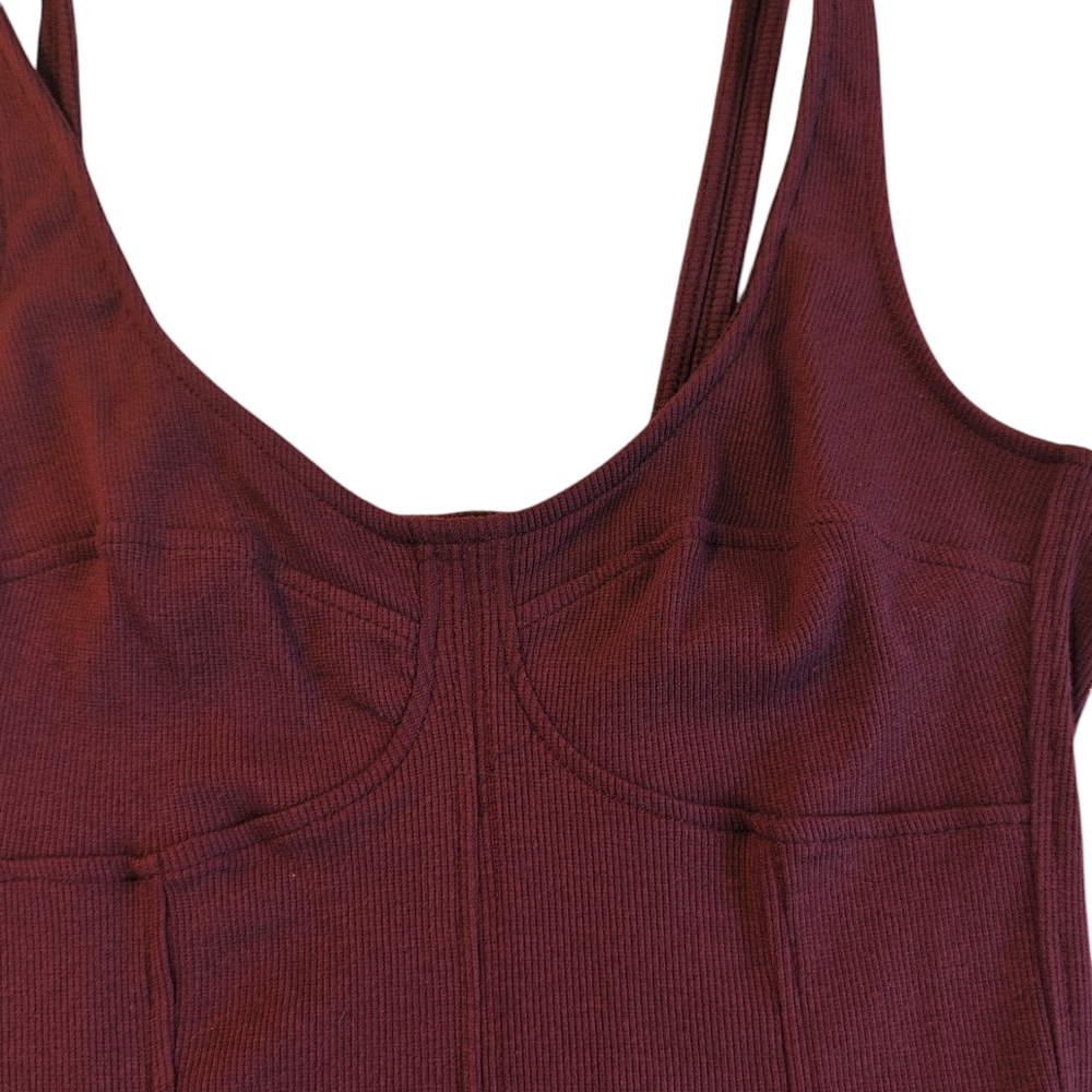 Universal Thread Burgundy Ribbed Tank Top - Picture 3 of 6